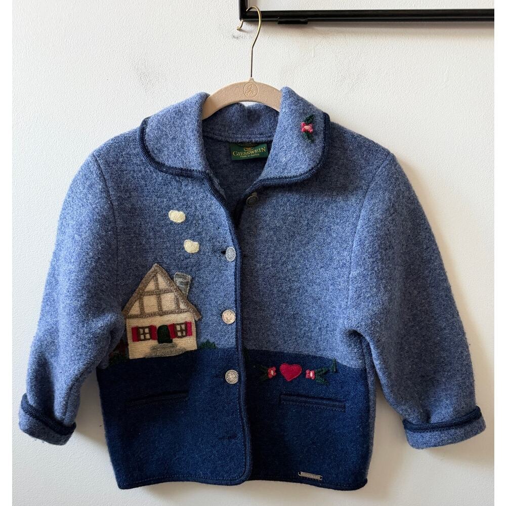 Giesswein wool button up cardigan sweater kids size 8